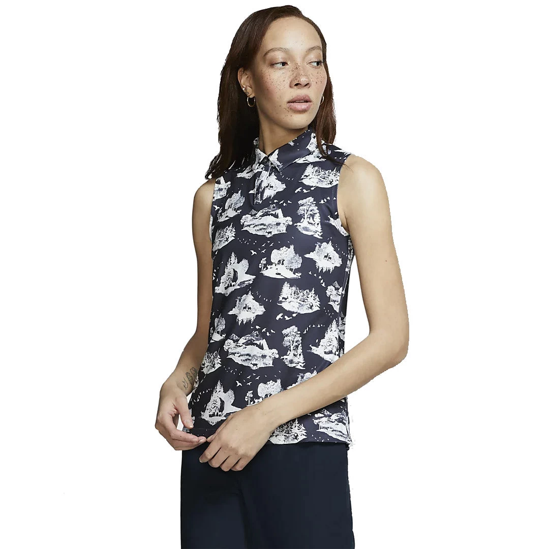 Nike Printed Womens Sleeveless Golf Polo 1 Nike Printed Womens Sleeveless Golf Polo
