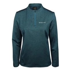 Oakley Balata Long Sleeve Womens Golf 1/4 Zip 7 Oakley Balata Long Sleeve Womens Golf 1/4 Zip -Golf Equipment Library 10844 74HDEEPAQUA