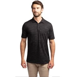 TravisMathew Flying Tortilla Mens Golf Polo -Golf Equipment Library 11592 BLACK