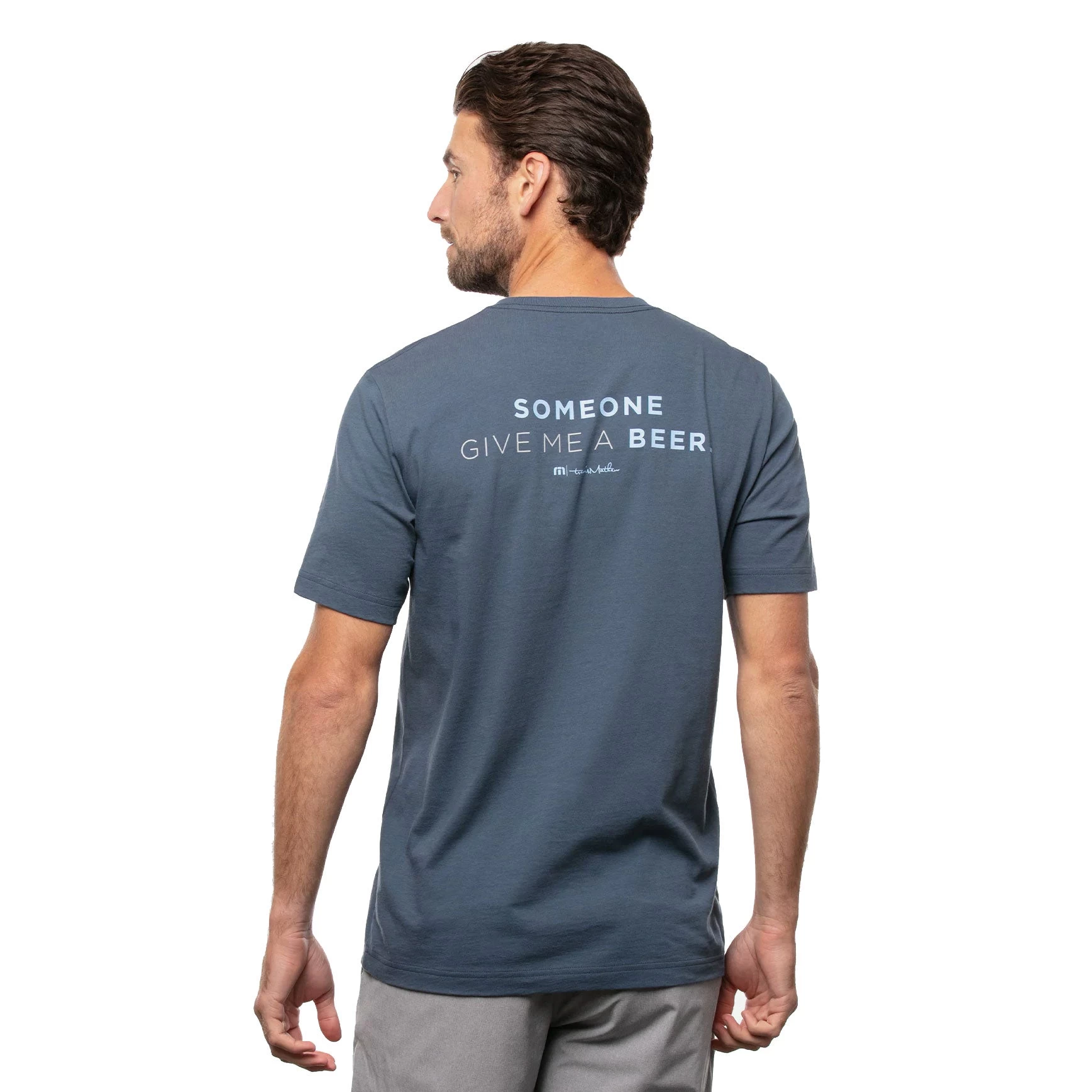 TravisMathew Finest Bottle Sargasso Sea Mens Golf T-Shirt 2 TravisMathew Finest Bottle Sargasso Sea Mens Golf T-Shirt - Image 2