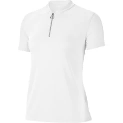Nike Dri Fit Womens Short Sleeve Golf Polo -Golf Equipment Library 13300 100WHITE
