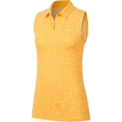 Nike Dri-FIT Fairway Printed Womens Sleeveless Golf Polo -Golf Equipment Library 13302 845LASERORANG