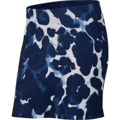Nike Dri Fit UV Victory Printed 17in Womens Golf Skort -Golf Equipment Library 13330 492BLUEVOID