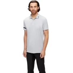 J.Lindeberg Heath TX Jersey Mens Golf Polo -Golf Equipment Library 16103 STONEGREY9489