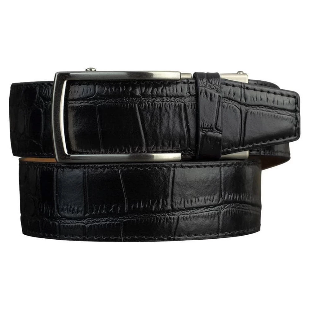 Nexbelt Alligator 2.0 Black Mens Dress Belt 1 Nexbelt Alligator 2.0 Black Mens Dress Belt