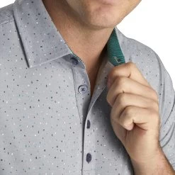 FootJoy Lisle Confetti Print Mens Golf Polo -Golf Equipment Library 17789 HEATHERGREY 2 2e03606a 31b0 456f 9bee 06fc0b5ca324