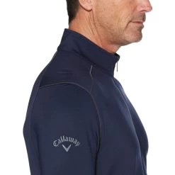 Callaway Swing Tech Outlast Mens Golf 1/4 Zip -Golf Equipment Library 17878 PEACOAT 1