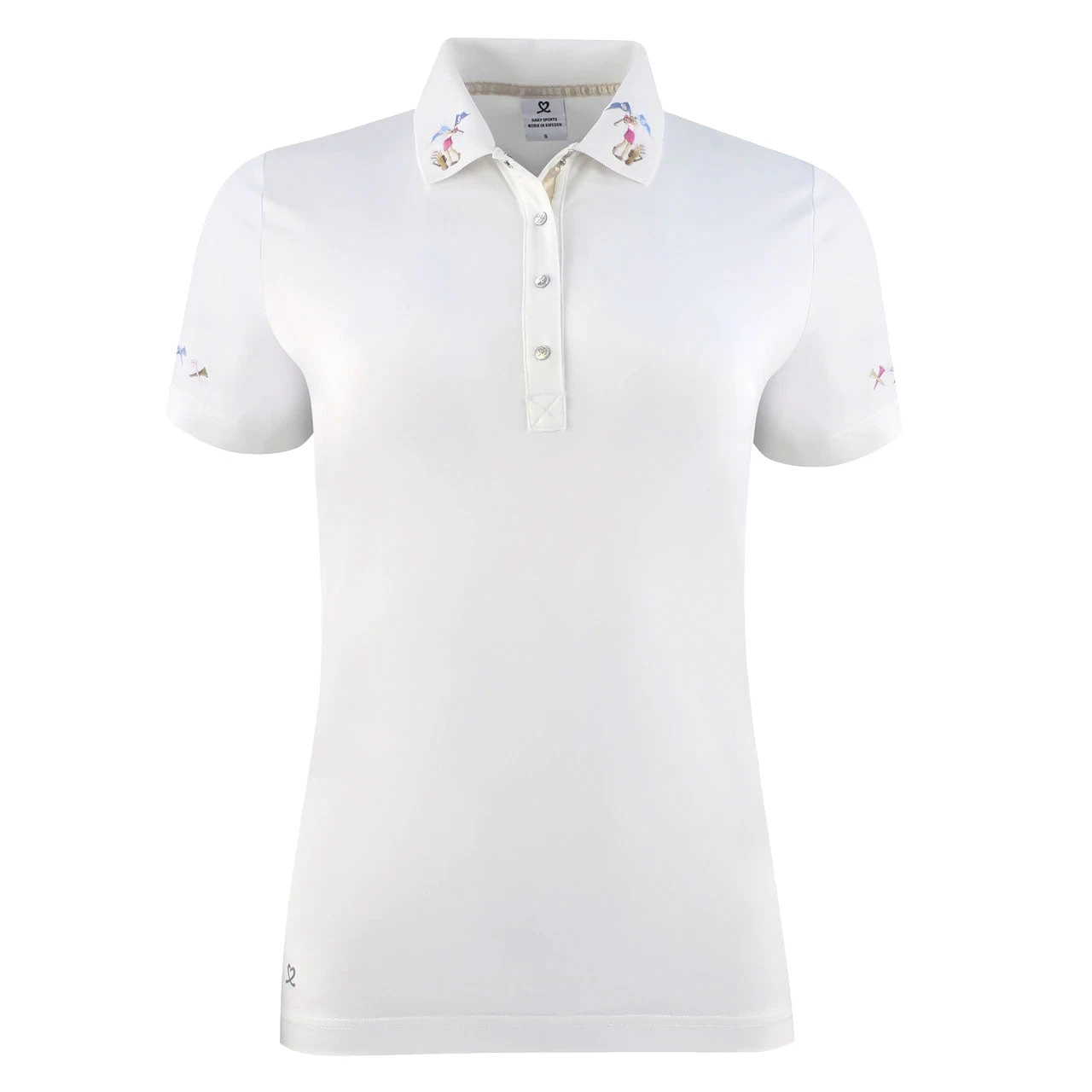 Daily Sports Selma White Womens Golf Polo 1 Daily Sports Selma White Womens Golf Polo