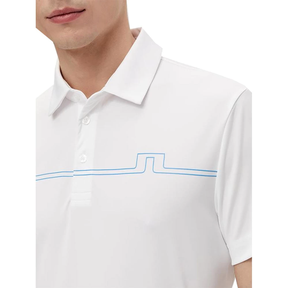 J.Lindeberg J. Lindeberg Clay Regular Fit White Mens Golf Polo 2 J.Lindeberg J. Lindeberg Clay Regular Fit White Mens Golf Polo - Image 2
