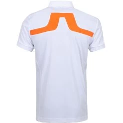 J.Lindeberg J. Lindeberg KV Amer Fit Mens Golf Polo -Golf Equipment Library 19475 WHITEORANGE 1