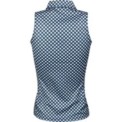 J.Lindeberg J. Lindeberg Dena Printed Womens Sleeveless Golf Polo 2021 -Golf Equipment Library 19689 GINGHAMNVYWHT 1 f7f0b6b1 5b94 420e a343 d8c9fb4c609c
