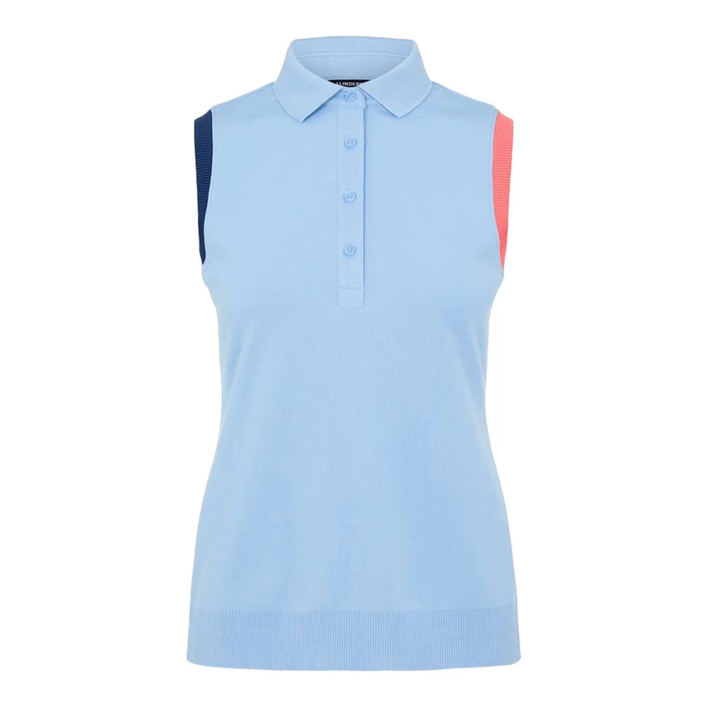 J.Lindeberg J. Lindeberg Malin Womens Sleeveless Golf Polo 2 J.Lindeberg J. Lindeberg Malin Womens Sleeveless Golf Polo - Image 2