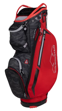 Sun Mountain Golf 2023 Maverick Cart Bag -Golf Equipment Library 2023 Maverick 230363 red black camo