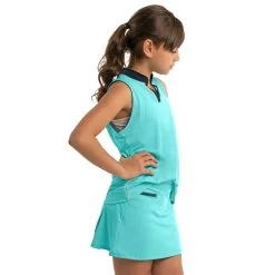 Lucky In Love Birdie Girls Sleeveless Golf Polo -Golf Equipment Library 20455 OPAL470 1