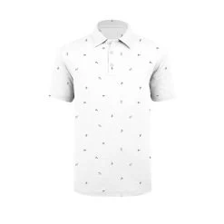 Swannies GOAT White Mens Golf Polo
