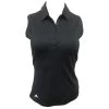 Adidas Golf Adidas Advantage Black Womens Sleeveless Golf Polo