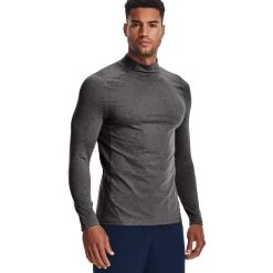 Under Armour ColdGear Armour Fitted Mock Mens Shirt -Golf Equipment Library 22486 CHARCOAL020