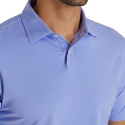 FootJoy Athletic Fit Solid Lisle Blue Violet Mens Golf Polo -Golf Equipment Library 24688 BLUEVIOLET 2