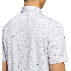 Adidas Golf Adidas Flag-Print Grey Hemp Mens Golf Polo -Golf Equipment Library 25096 GRY4HEMPGRY2 2 f8051624 eb69 4271 b7d6 31086d9dec96