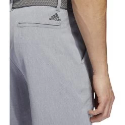 Adidas Golf Adidas Ultimate365 Crosshatch 9in Mens Golf Shorts -Golf Equipment Library 25112 GREYTHREEWHT 2