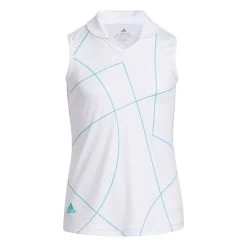 Adidas Golf Adidas Semi Mint Rush Girls Sleeveless Golf Polo