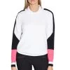 GGBlue Scarlet White Blossom Womens Golf Sweater