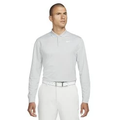 Nike Dri-Fit Victory Mens Long Sleeve Golf Polo 8 Nike Dri-Fit Victory Mens Long Sleeve Golf Polo -Golf Equipment Library 26309 LTSMKEGRY077