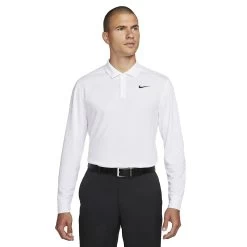 Nike Dri-Fit Victory Mens Long Sleeve Golf Polo 10 Nike Dri-Fit Victory Mens Long Sleeve Golf Polo -Golf Equipment Library 26309 WHITE100