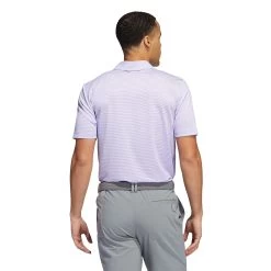 Adidas Golf Adidas Ottoman Stripe Mens Golf Polo 13 Adidas Golf Adidas Ottoman Stripe Mens Golf Polo -Golf Equipment Library 26924 LGHTPURPLEWHT 1