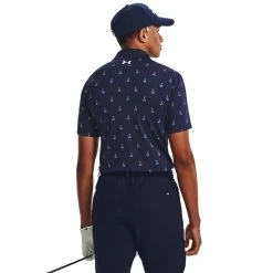 Under Armour Playoff 3.0 Printed Mens Golf Polo -Golf Equipment Library 31143 MIDNAVY412 1