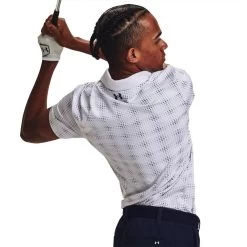 Under Armour Playoff 3.0 Printed Mens Golf Polo -Golf Equipment Library 31143 WHITE102 2
