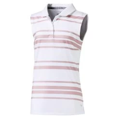 PUMA Golf Puma Stripe Sleeveless Girls Golf Polo