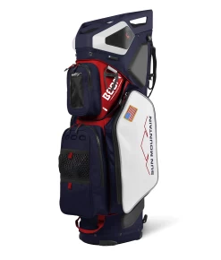 Sun Mountain 2022 Boom Bag Golf Cart Bag With Speakers -Golf Equipment Library BOOM BAG NAVY WHITE RED