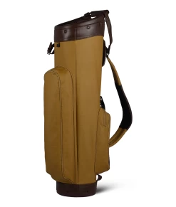 Sun Mountain Golf Canvas & Leather Cart Bag 12 Sun Mountain Golf Canvas & Leather Cart Bag -Golf Equipment Library CanvasLeatherCartClay BrownAltShot
