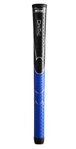 Winn Dri-Tac Performance Soft Golf Grips - Midsize -Golf Equipment Library Dri Tac Blue Black Midsize