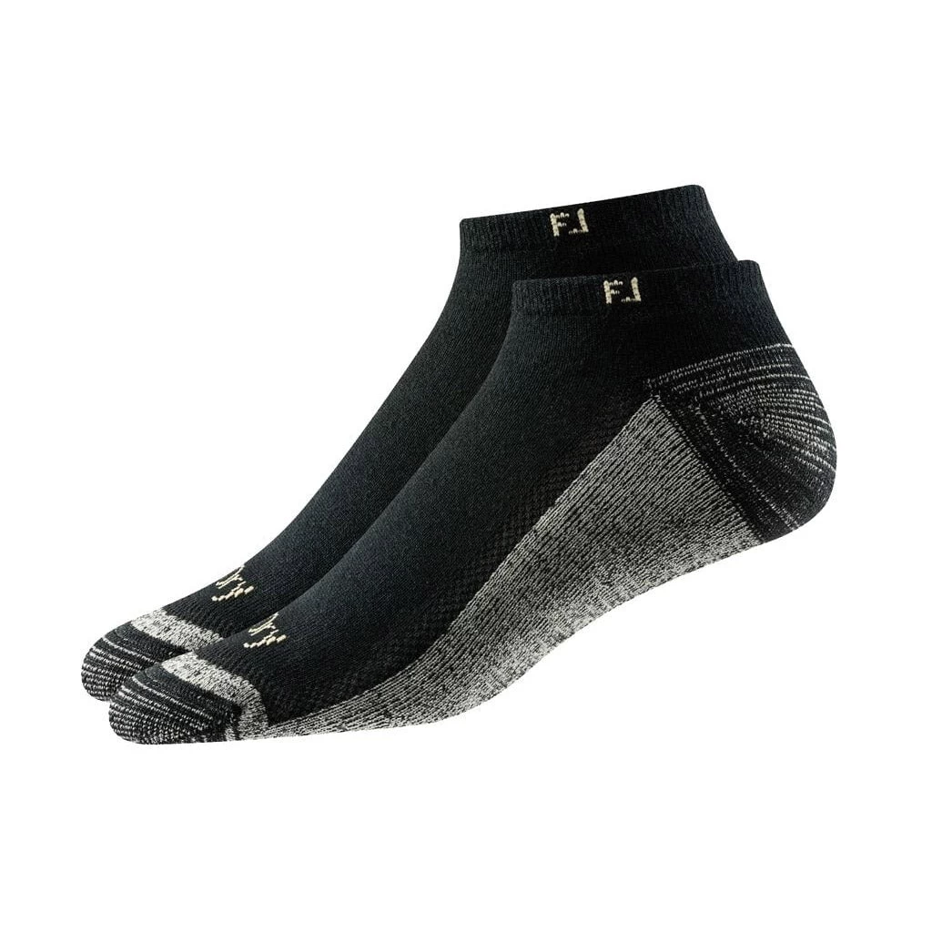 FootJoy ProDry Black Mens 2 Pack Low Cut Golf Socks 1 FootJoy ProDry Black Mens 2 Pack Low Cut Golf Socks