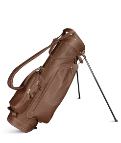 Sun Mountain Golf Leather Carry Stand Bag -Golf Equipment Library G823250LeatherStandBrown Khaki