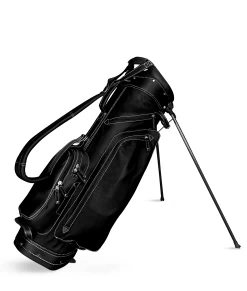 Sun Mountain Golf Leather Carry Stand Bag -Golf Equipment Library G823267LeatherStandBlack White
