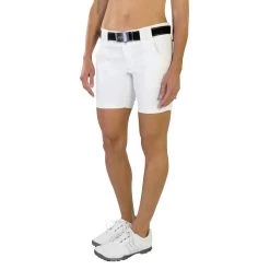 JoFit Belted 7.5 In Womens Golf Shorts -Golf Equipment Library GB505 WHTWHITE