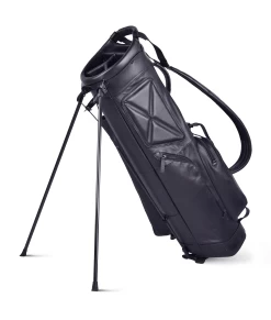 Sun Mountain Golf Leather Carry Stand Bag -Golf Equipment Library LeatherStandBlackAltShot