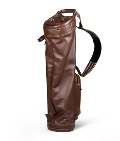 Sun Mountain Golf Leather Sunday Carry Bag -Golf Equipment Library LeatherSundayBrown KhakiAlt