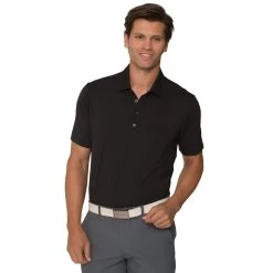Chase54 Explore Mens Golf Polo -Golf Equipment Library ME1100 BLACK