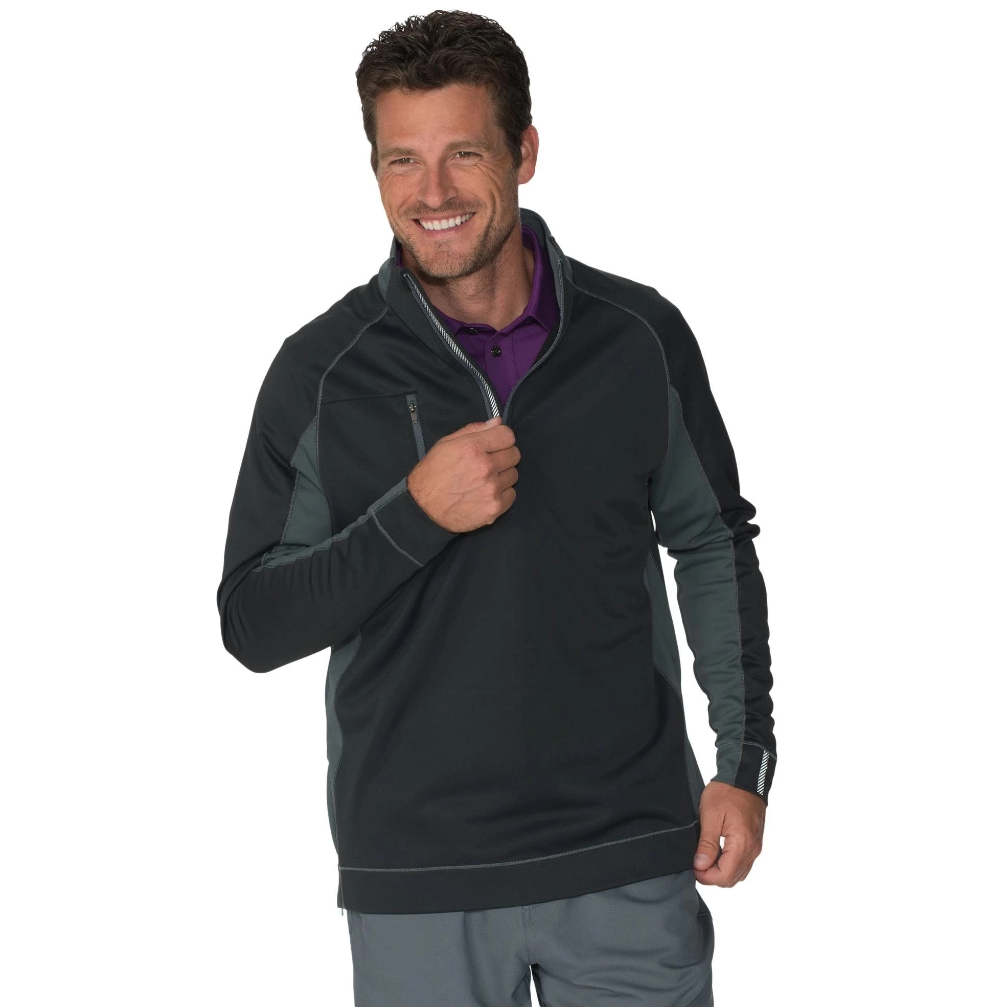 Chase 54 Ascend Long Sleeve Mens Golf 1/4 Zip 2 Chase 54 Ascend Long Sleeve Mens Golf 1/4 Zip - Image 2