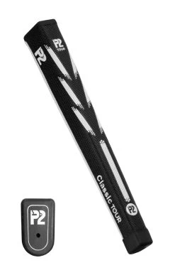 P2 Classic Tour Putter Grips -Golf Equipment Library P2 Classic Tour Black White