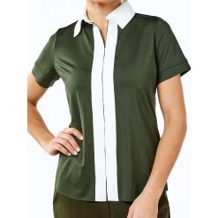 Belyn Key Contrast Womens Short Sleeve Golf Polo -Golf Equipment Library TSS0003 MSS a1e7360c f2b7 4fe0 8ed3 48ecee12612e