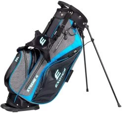 Tour Edge Exotics Xtreme 4 Stand Bags -Golf Equipment Library Xtreme 4 Carry Bag Gray Scratch Plaid Blue