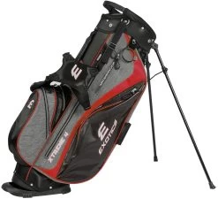 Tour Edge Exotics Xtreme 4 Stand Bags -Golf Equipment Library Xtreme 4 Carry Bag Gray Scratch Plaid Red