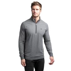 TravisMathew Zachary Mens Golf 1/2 Zip -Golf Equipment Library ZACHARY HTHDARKSHADOW