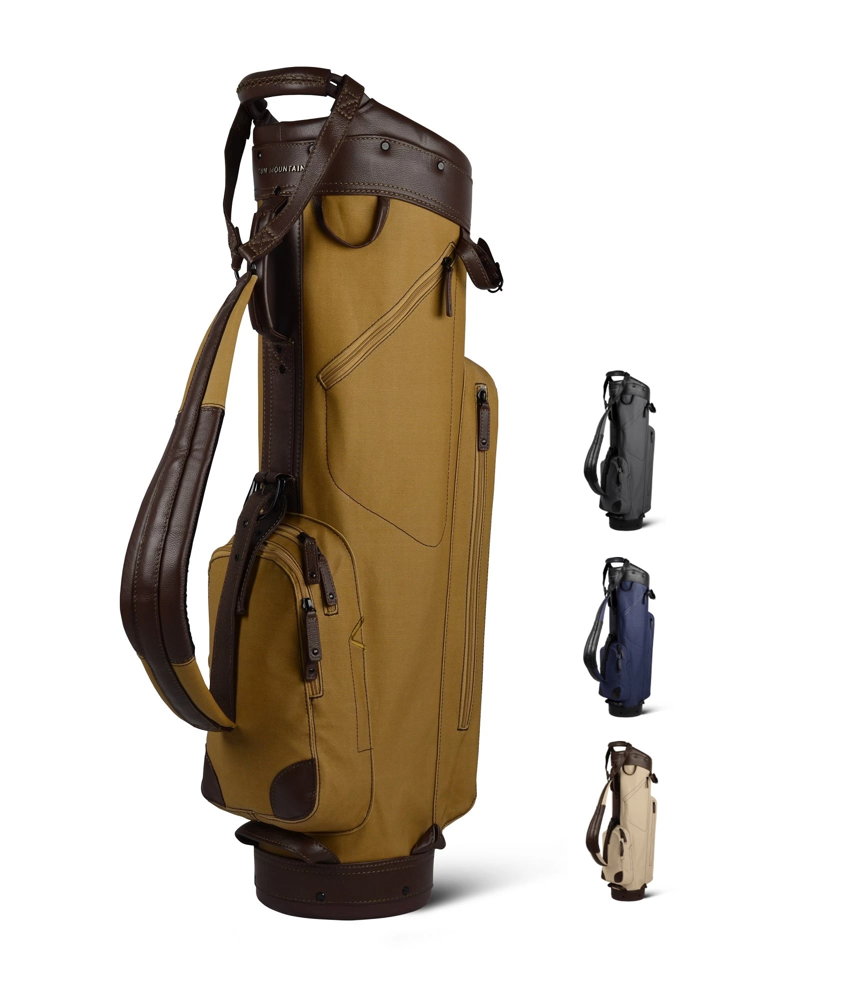 Sun Mountain Golf Canvas & Leather Cart Bag 1 Sun Mountain Golf Canvas & Leather Cart Bag